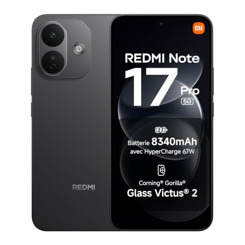 Xiaomi REDMI Note 17 Pro 5G, Smartphone 8+512 Go, Noir, Batt
