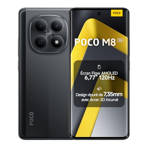 XIAOMI POCO M8 Smartphone 8+512 Go Snapdragon® 6 Gen 3 - Noi