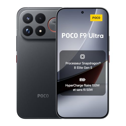 POCO F9 Ultra, Smartphone 16+512 Go, Noir, Batterie 8050 mAh