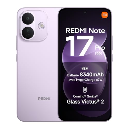 Xiaomi REDMI Note 17 Pro 5G, Smartphone 8+512 Go, Violet, Ba