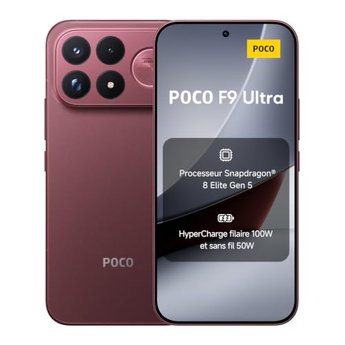 POCO F9 Ultra, Smartphone 16+512 Go, Rouge, Batterie 8050 mA