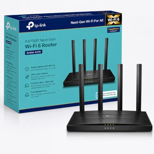TP-Link Archer AX18 Routeur WiFi 6 AX1500 Mbps, 1.5 Gbit/s b