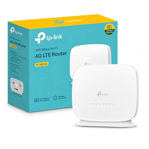 TP-Link TL-MR105 Routeur 4G LTE Jusqu'à 300 MB/s, 1 Port LAN