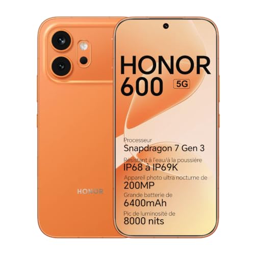 HONOR 600 5G Smartphone Téléphone, 6.57» 120Hz AMOLED Écran,