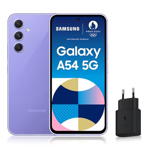 Samsung Galaxy A54 Smartphone Android 5G, 128 Go, Chargeur s